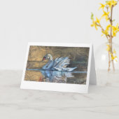 Het schilderij van de zwaan kaart (Gele Bloem)