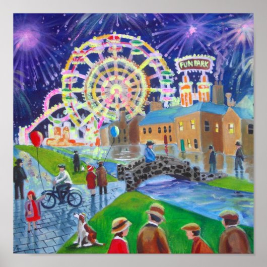 het schilderij van FunFair oil Gordon Bruce art Poster (Voorkant)
