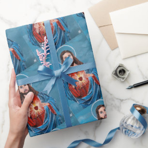 Het schilderij van het Heilig Hart door Alfred Fox Cadeaupapier