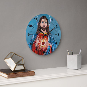 Het schilderij van het Heilig Hart door Alfred Fox Grote Klok