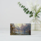 Het schilderij van het meer van Tahoe Nevada-kunst Visitekaartje (Staand voorkant)