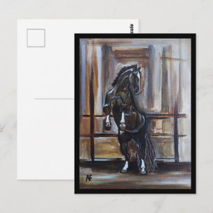 Het schilderij van het wilde paard door Alfred Fox Briefkaart