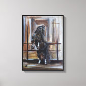Het schilderij van het wilde paard door Alfred Fox Canvas Afdruk (Voorkant)