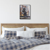 Het schilderij van het wilde paard door Alfred Fox Canvas Afdruk (Insitu (Slaapkamer))