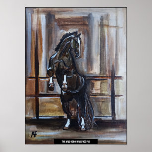Het schilderij van het wilde paard door Alfred Fox Poster