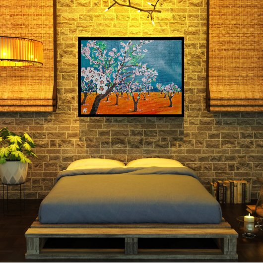 Het schilderij van Huerto de Almendros van Alfred Canvas Afdruk