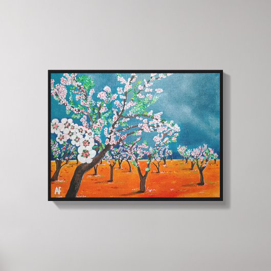 Het schilderij van Huerto de Almendros van Alfred  Canvas Afdruk (Voorkant)