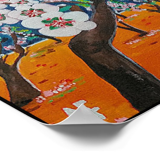 Het schilderij van Huerto de Almendros van Alfred  Poster (Hoek)