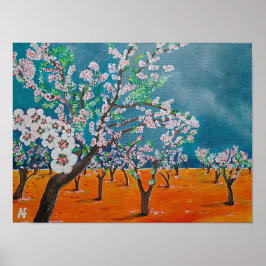 Het schilderij van Huerto de Almendros van Alfred  Poster
