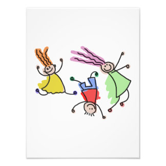 Het schilderij van je kind zelf foto afdruk