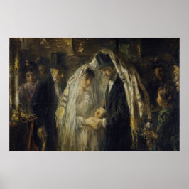 Het schilderij van Jewish Wedding Oil door Thomas Poster