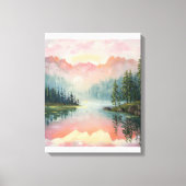 Het schilderij van Sunrise Over the Mountains. Canvas Afdruk (Voorkant)