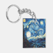 Het schilderij van Vincent van Gogh, De sterrennac Sleutelhanger (Voorkant Links)