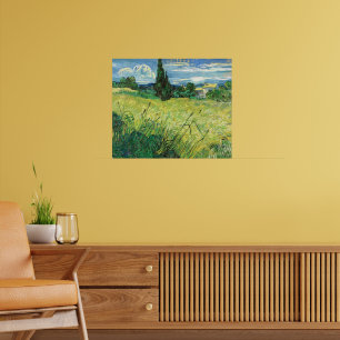 Het schilderij van Vincent van Gogh, Groene Veld, Poster