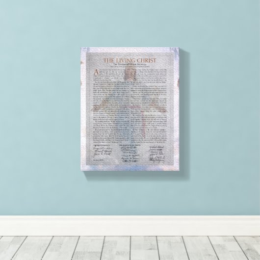 "Het schilderScanvas van de levende Christus" Canvas Afdruk (Insitu (Houten vloer))