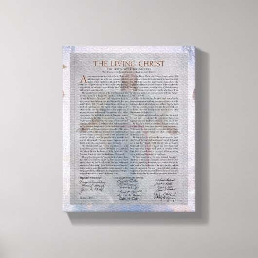 "Het schilderScanvas van de levende Christus" Canvas Afdruk (Voorkant)