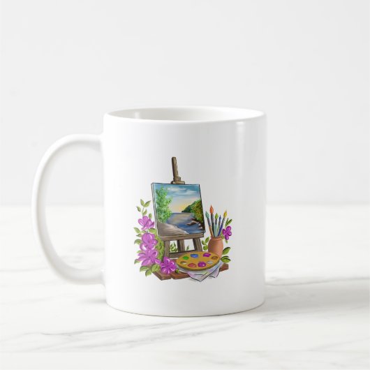Het schildersezel koffiemok (Links)