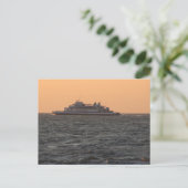Het schip bij Sunset Briefkaart (Staand voorkant)
