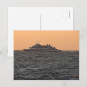 Het schip bij Sunset Briefkaart (Voorkant / Achterkant)