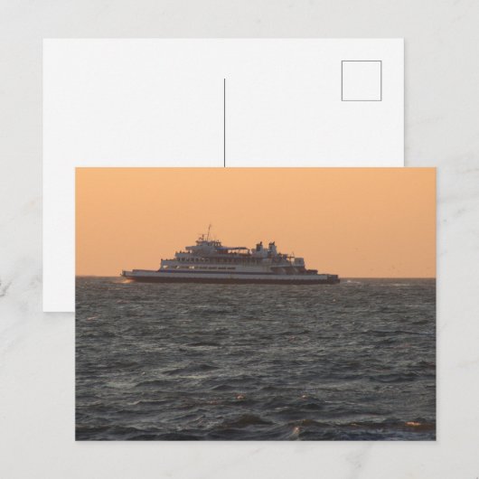 Het schip bij Sunset Briefkaart (Voorkant / Achterkant)