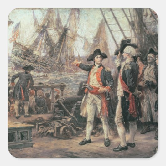 Het schip dat de overwinning zonk, 1779 vierkante sticker (Voorkant)