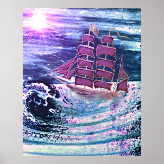 Het schip "Door God behoed" Poster (Voorkant)