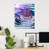 Het schip "Door God behoed" Poster (Thuiskantoor)