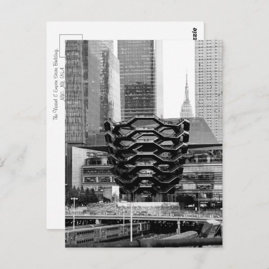 Het schip & het Empire State Building Briefkaart (Voorkant / Achterkant)