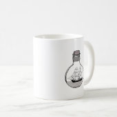 Het schip in de glazen bol koffiemok (Voorkant rechts)