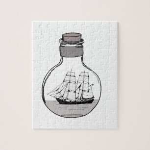 Het schip in de glazen bol legpuzzel