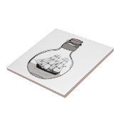 Het schip in de glazen bol tegeltje (Zijkant)