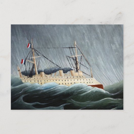 Het schip in de Tempest | Henri Rousseau Briefkaart (Voorkant)