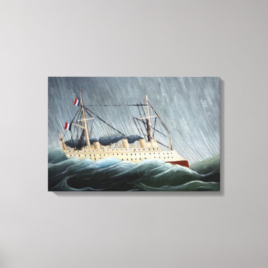 Het schip in de Tempest | Henri Rousseau Canvas Afdruk (Voorkant)