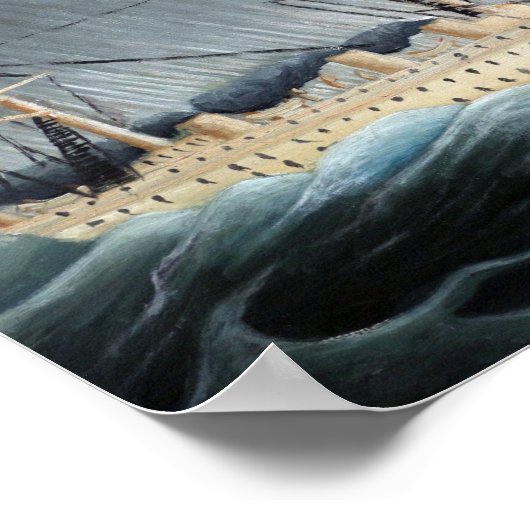 Het schip in de Tempest | Henri Rousseau Poster (Hoek)