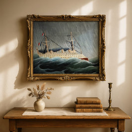 Het schip in de Tempest | Henri Rousseau Poster