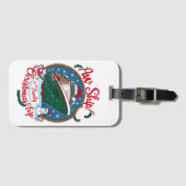 Het schip is een familie kerst cruise reis bagagelabel (Voorkant (horizontaal))