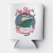 Het schip is een familie kerst cruise reis blikjeskoeler (Voorkant)
