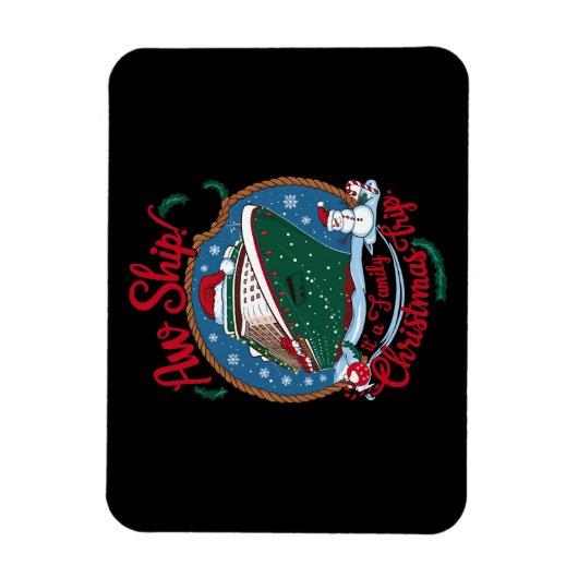 Het schip is een familie kerst cruise reis magneet (Verticaal)