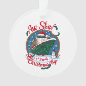 Het schip is een familie kerst cruise reis ornament (voorkant)