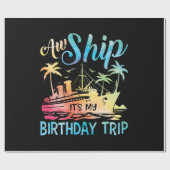 Het schip is mijn verjaardagsreis cadeaupapier (Vlak)