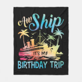 Het schip is mijn verjaardagsreis fleece deken (Voorkant)