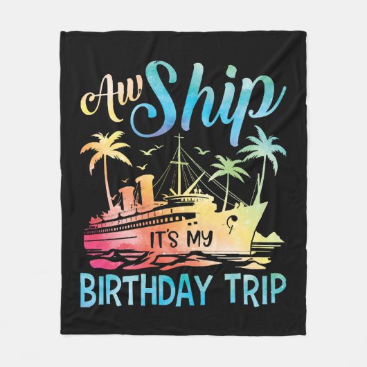 Het schip is mijn verjaardagsreis fleece deken (Voorkant)