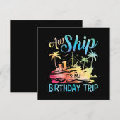Het schip is mijn verjaardagsreis kaart (Voorkant / Achterkant)