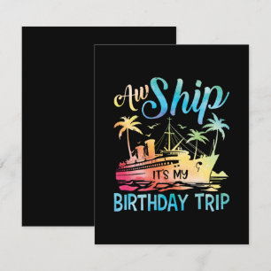 Het schip is mijn verjaardagsreis notitiekaartje