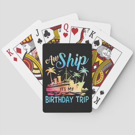 Het schip is mijn verjaardagsreis pokerkaarten (Achterkant)