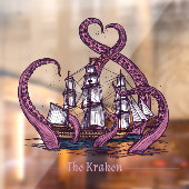 Het schip Kraken Octopus Sailing Nautical Raamsticker (Vel 2)