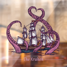 Het schip Kraken Octopus Sailing Nautical Raamsticker