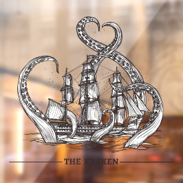 Het schip Kraken Octopus Sailing Nautical Raamsticker
