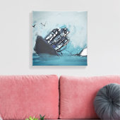 Het schip met de zegen canvas afdruk (Insitu (Woonkamer))
