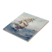 Het schip Portpatrick 1900s Tegeltje (Zijkant)